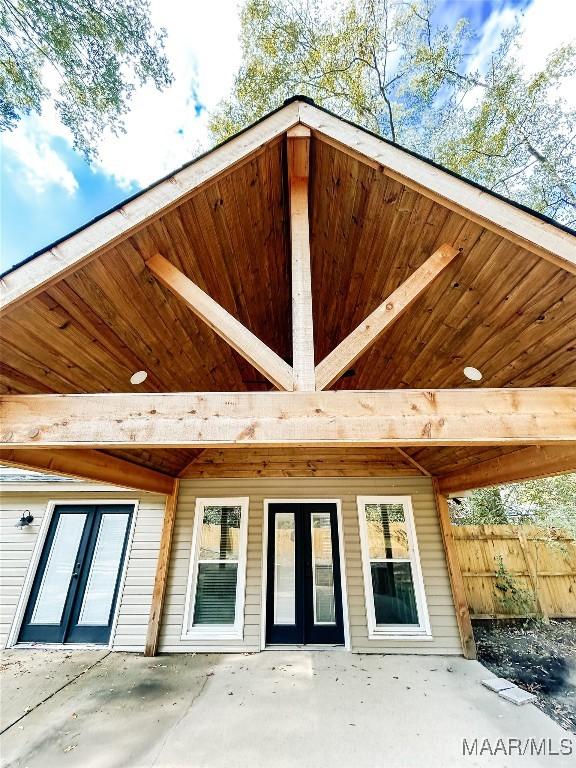 103 Wilkins Rd, Selma, AL 36701 - view of patio featuring french doors