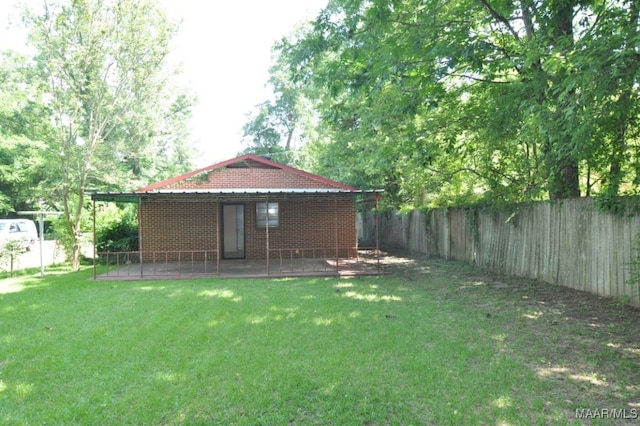 view of yard with a patio