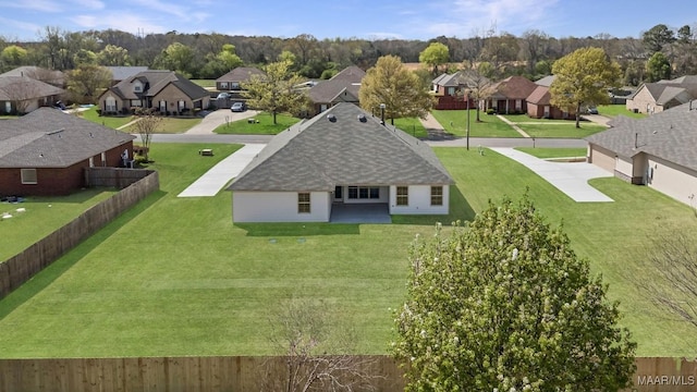 drone / aerial view featuring a residential view