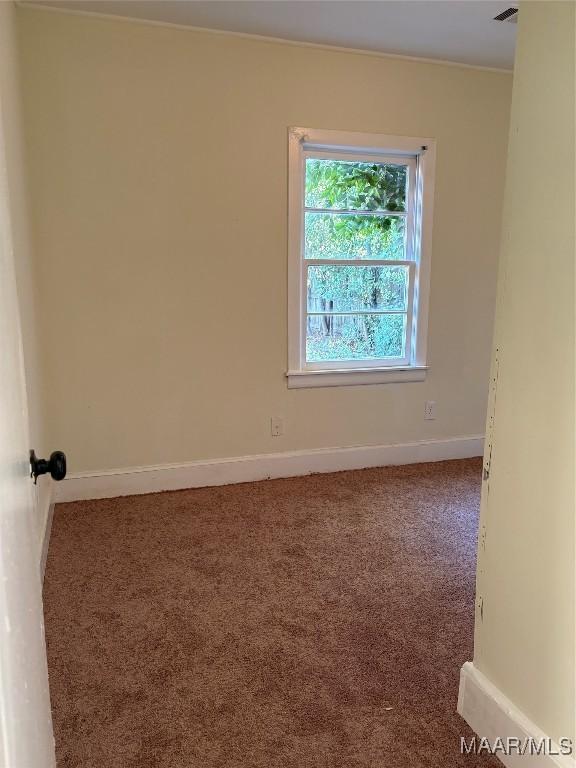 view of carpeted spare room