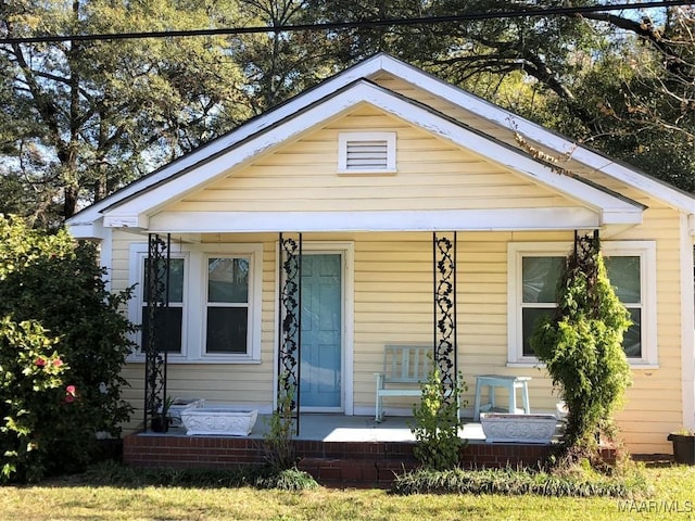 bungalow-style house with a porch