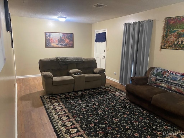 living room featuring wood-type flooring