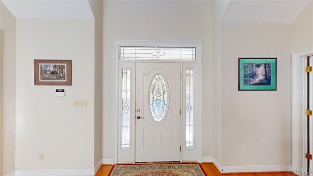 entryway featuring light hardwood / wood-style floors