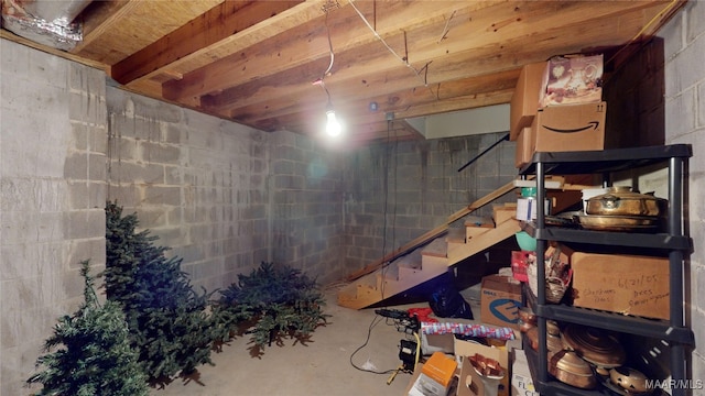 view of basement