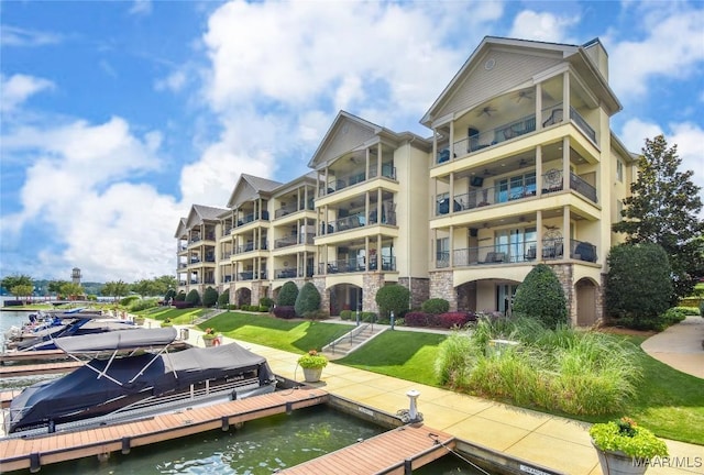 view of property featuring a water view