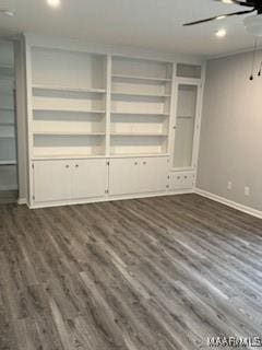 interior space featuring dark hardwood / wood-style floors