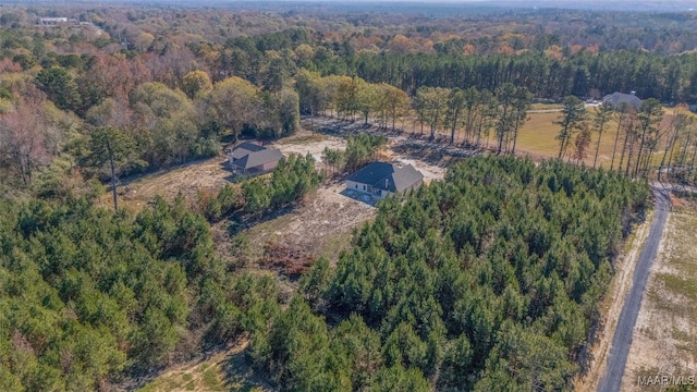 aerial view with a rural view