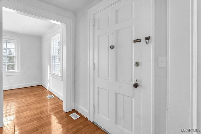 entryway featuring light hardwood / wood-style flooring