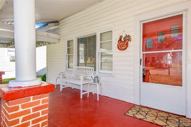 view of patio with a porch