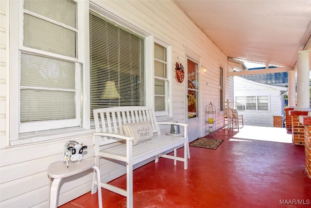 view of patio / terrace with a porch