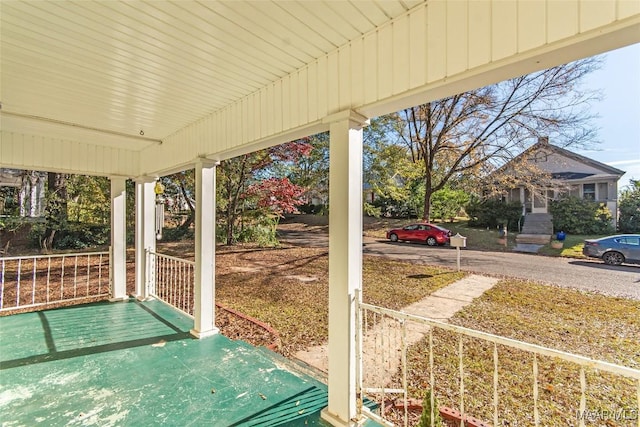 view of patio with covered porch