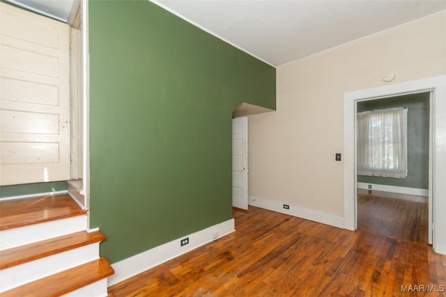 interior space featuring dark wood-type flooring