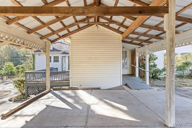 view of patio with a wooden deck