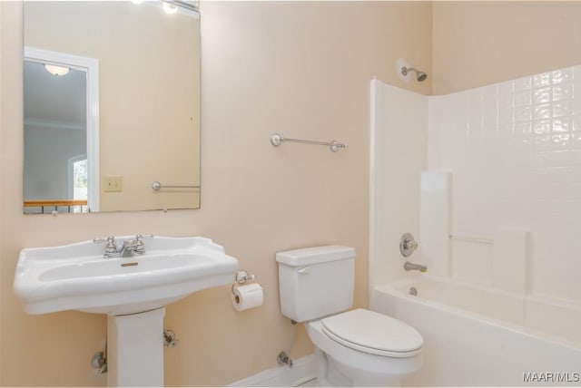 bathroom with  shower combination and toilet