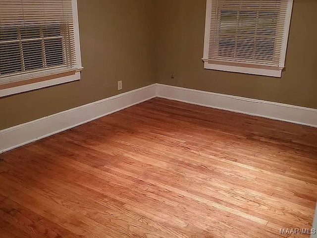 empty room featuring light hardwood / wood-style flooring