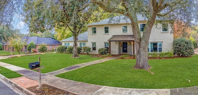 view of front of property with a front yard