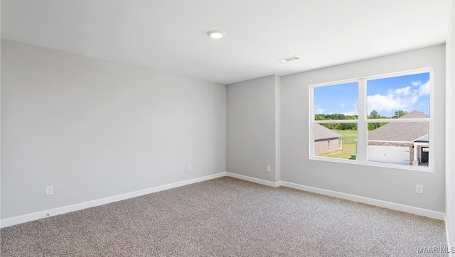 view of carpeted empty room