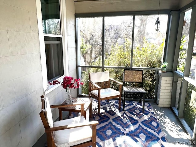 view of sunroom