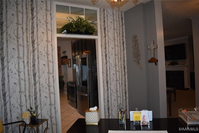 view of tiled dining area