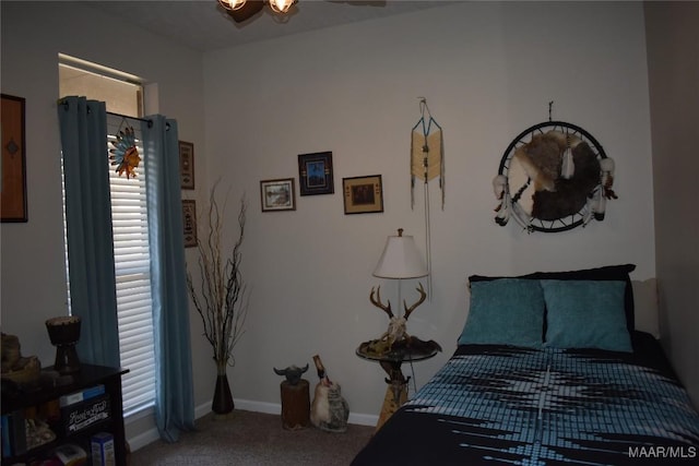 view of carpeted bedroom