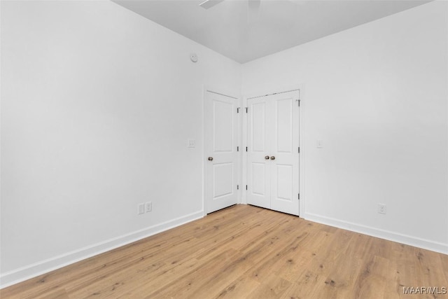 2065 Robinson Pond Rd, Prattville, AL 36067 - empty room featuring light wood-style flooring, baseboards, and ceiling fan