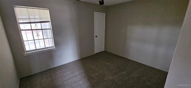 view of carpeted spare room