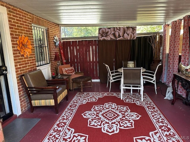 view of sunroom