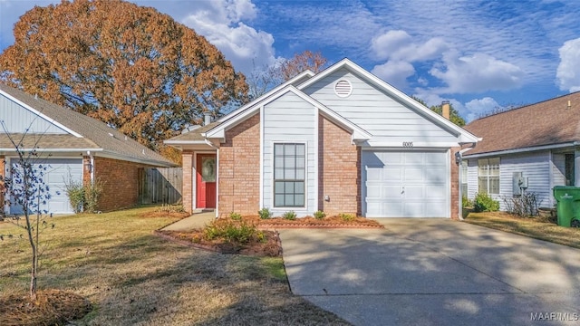 bungalow-style home with a front yard