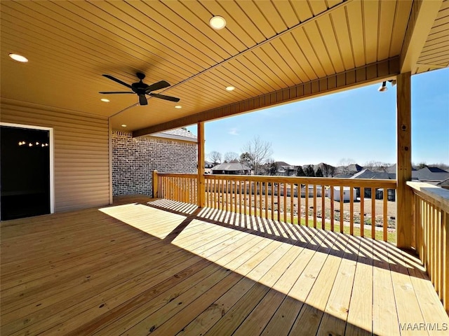 6 Village Knl, Wetumpka, AL 36093 - wooden terrace featuring a ceiling fan