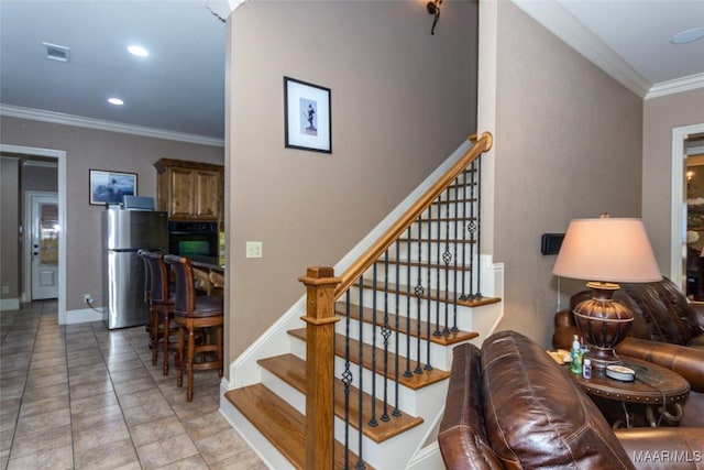 stairs with ornamental molding