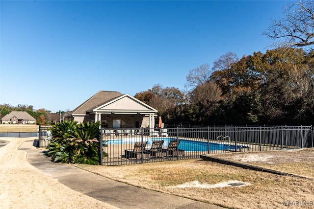 view of pool featuring a patio area