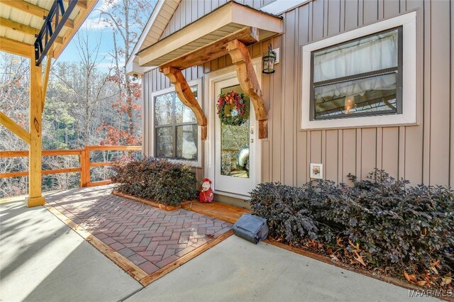 view of doorway to property