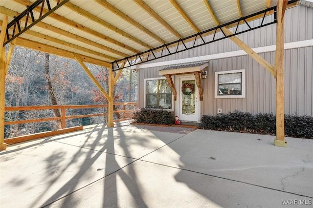 view of patio / terrace featuring a carport