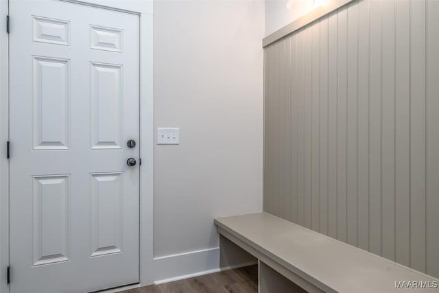 8325 Young Xing, Montgomery, AL 36116 - mudroom featuring baseboards and dark wood-style flooring