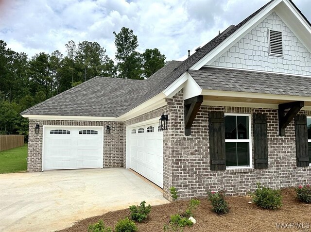 view of home's exterior featuring a garage