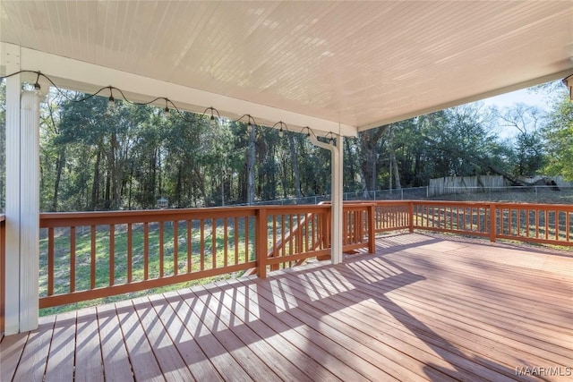 view of wooden deck