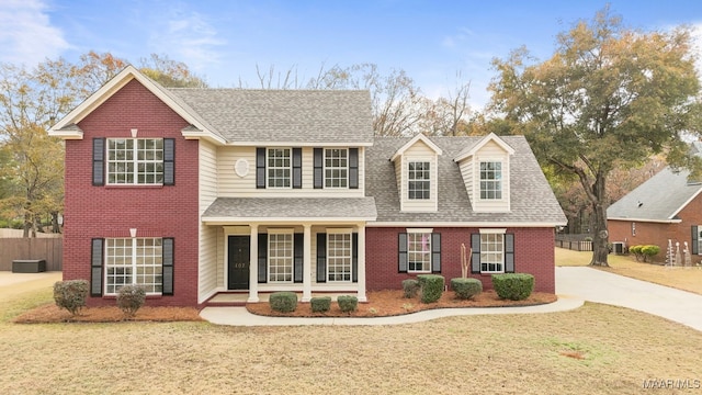 view of front of property with covered porch