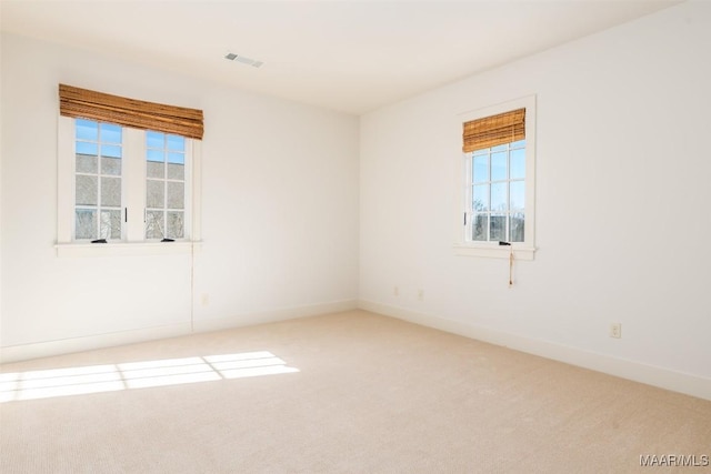 view of carpeted spare room