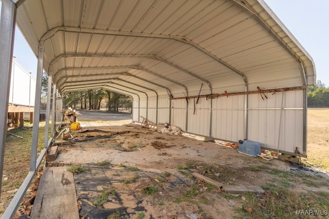 misc room with vaulted ceiling