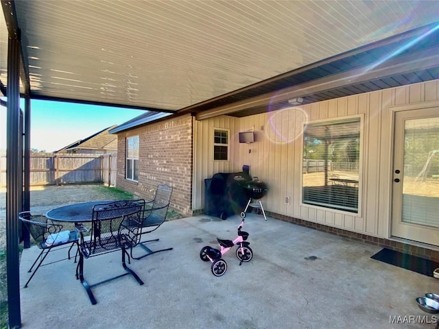 view of patio with grilling area