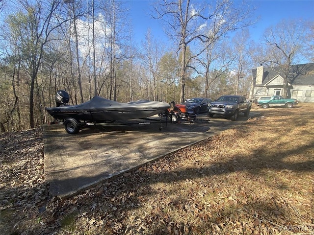 view of parking / parking lot