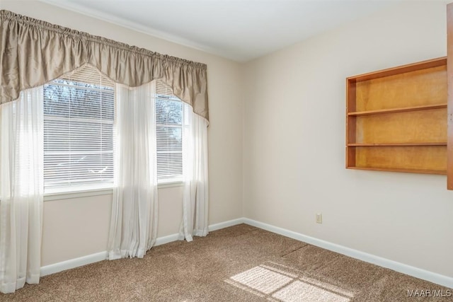 carpeted empty room with a wealth of natural light