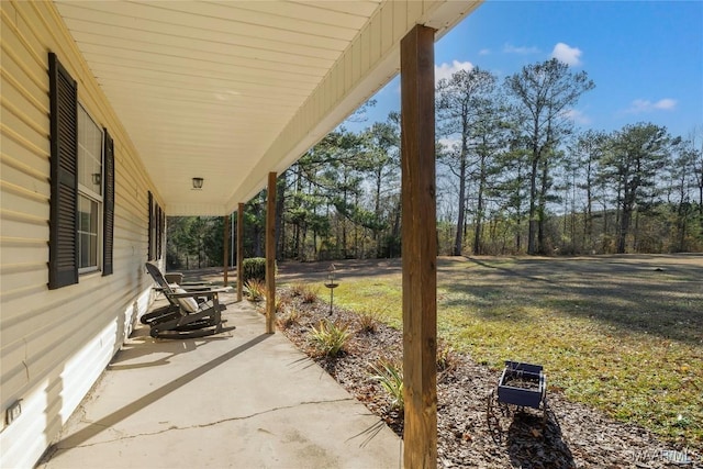 view of patio / terrace featuring a porch