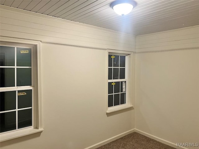 view of carpeted empty room