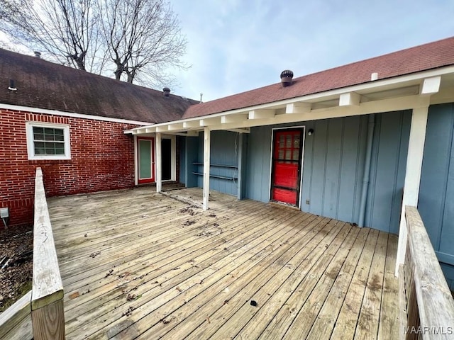 view of wooden terrace