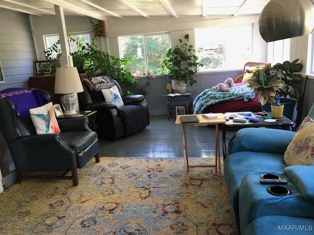 interior space with wood-type flooring