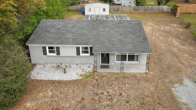 view of front of home with a patio