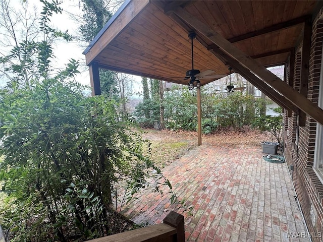 view of patio / terrace with ceiling fan