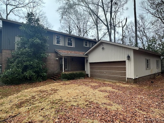 front of property featuring a garage