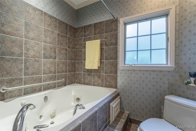 bathroom featuring tile patterned flooring and toilet